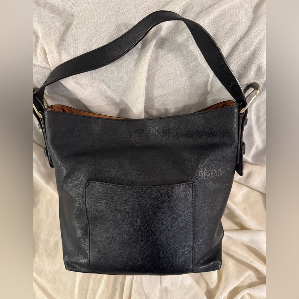 Black Leather Shoulder Bag